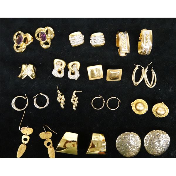 Qty 14 Pair Fashion Earrings, Misc Styles & Sizes