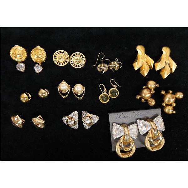 Qty 11 Pair Fashion Earrings, Misc Styles & Sizes