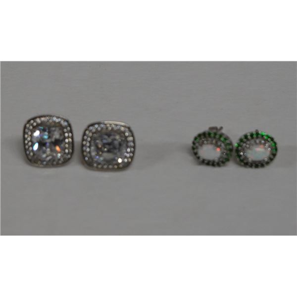 Qty 2 Pair Fashion Earrings, Misc Styles & Sizes