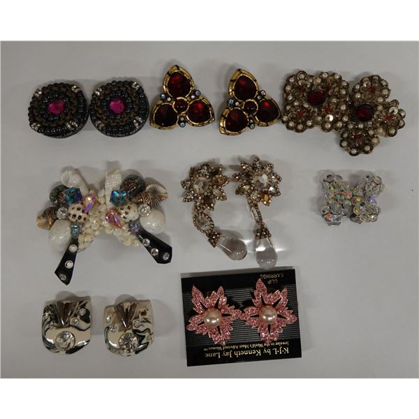 Qty 8 Pair Fashion Earrings, Misc Styles & Sizes