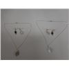 Image 8 : Qty 2 Metal Chain Necklace w/ Beaded Pendant & Matching Earrings Sets, Misc Sizes