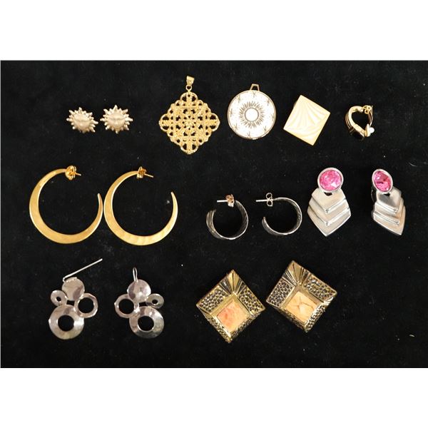 Qty 6 Pair Fashion Earrings & 4 Pendants, Misc Styles & Sizes