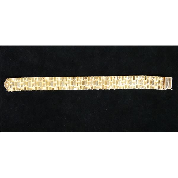 14K Textured Gold Bracelet, 7.5" L, 1.68 oz