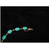 Image 3 : 14K Link Bracelet w/ Turquoise Beads 8" L, 0.35 oz
