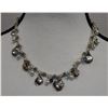 Image 1 : Metal Necklace w/ Teardrops, Pearls & Bead Accents, 18" L