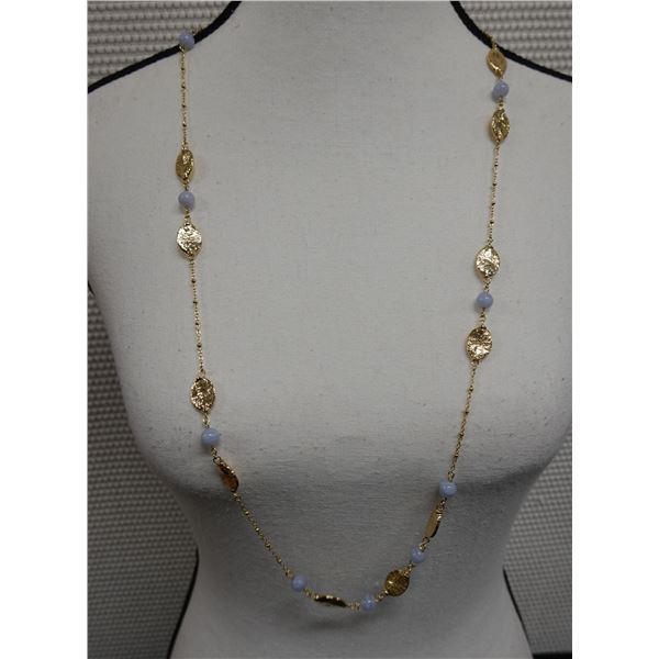 Sterling Silver 925 Necklace w/ Bead Accents, 34" L