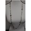 Image 1 : Sterling Silver 925 Necklace w/ Teardrop Accents, 34" L
