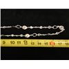 Image 8 : Sterling Silver 925 Necklace w/ Teardrop Accents, 34" L