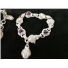 Image 3 : Qty 2 Sterling Silver 925 Bracelets w/ Charms & Bead Accents, 8.5" L