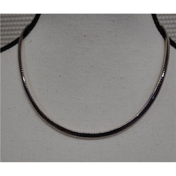 Sterling Silver 925 Herringbone Necklace, 18.5" L