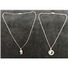 Image 1 : Qty 2 Sterling Silver 925 Necklaces w/ Pendants, Misc Sizes
