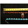 Image 8 : Sterling Silver 925 Necklace w/ Pendant & Camrose & Kross Bracelet w/ Turquoise Beads, Misc Sizes