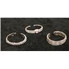 Image 1 : Qty 3 Sterling Silver 925 Cuff Bracelets w/ Filigree & Bead Accents, Approx. 3" Dia