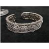 Image 4 : Qty 3 Sterling Silver 925 Cuff Bracelets w/ Filigree & Bead Accents, Approx. 3" Dia