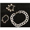 Image 1 : Qty 2 Fashion Link Bracelets & 1 Necklace, Misc Styles & Sizes