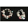 Image 1 : Qty 2 Sterling Silver 925 Bracelets w/ Bead Accents, 7.5" L