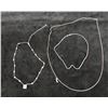 Image 1 : Qty 3 Sterling Silver 925 Necklaces, Misc Sizes