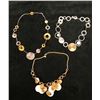 Image 1 : Qty 3 Fashion Necklaces - 1 Signed, Misc Styles & Sizes