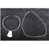 Image 1 : Qty 2 Sterling Silver 925 Necklaces, Misc Sizes (1 missing clasp)