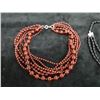 Image 2 : Qty 2 Fashion Beaded Necklace w/ 1 Pair Matching Earrings, Misc Sizes