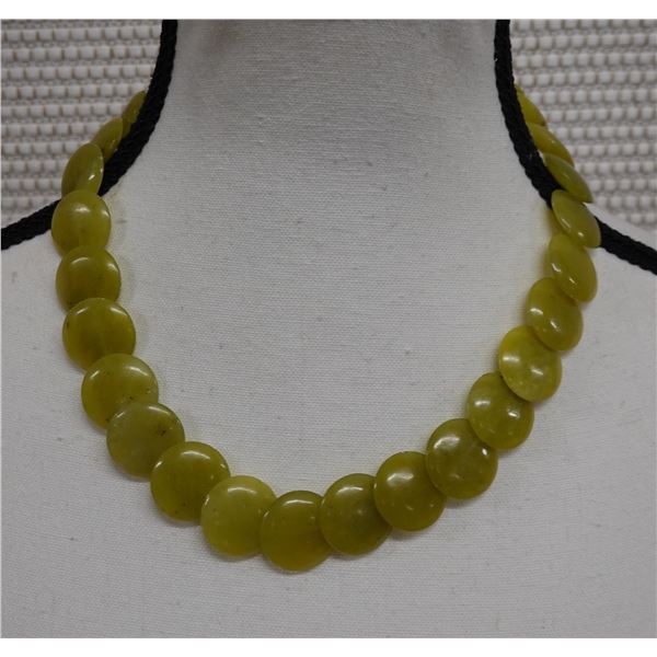 Fashion Bead Flat Necklace 18" L