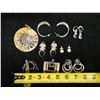 Image 7 : Qty 3 Fashion Pendants & 5 Pair Earrings, Misc Styles & Sizes