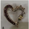 Image 1 : Bixby 18K Heart Brooch, Approx. 1" Dia