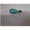 Image 4 : Sterling Silver 925 Pendant w/ Turquoise Stone, Approx .75" W