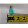 Image 5 : Sterling Silver 925 Pendant w/ Turquoise Stone, Approx .75" W