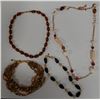 Image 1 : Qty 4 Fashion Beaded Necklaces, Misc Styles & Sizes