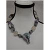 Image 5 : Stone & Bead Necklace w/ 12K Gold Clasp, 19" L