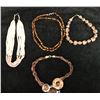 Image 1 : Qty 4 Stone & Bead Necklaces, Misc Styles & Sizes