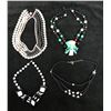 Image 1 : Qty 4 Beaded Necklaces (1 Rafael Sanchez), Misc Styles & Sizes