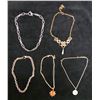 Image 1 : Qty 5 Fashion Necklaces, Misc Styles & Sizes