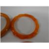 Image 5 : Qty 4 Orange Bangle Bracelets, Misc Styles & Sizes