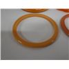Image 6 : Qty 4 Orange Bangle Bracelets, Misc Styles & Sizes