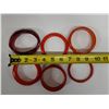 Image 7 : Qty 6 Red Bangle Bracelets, Misc Styles & Sizes