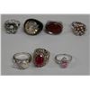 Image 1 : Qty 7 Fashion Rings, Misc Styles & Sizes