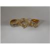 Image 2 : Qty 3 Fashion Rings w/ Clear Stone Accents, Misc Styles & Sizes