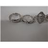 Image 2 : Qty 7 Fashion Rings w/ Clear Stone Accents, Misc Styles & Sizes