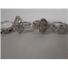 Image 3 : Qty 7 Fashion Rings w/ Clear Stone Accents, Misc Styles & Sizes
