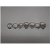 Image 5 : Qty 7 Fashion Rings w/ Clear Stone Accents, Misc Styles & Sizes