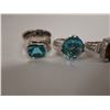 Image 2 : Qty 4 Fashion Rings w/ Clear Stone Accents, Misc Styles & Sizes