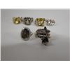 Image 2 : Qty 5 Fashion Rings w/ Clear Stone Accents, Misc Styles & Sizes