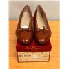 Image 1 : NEW Ferragamo Vara Calf Leather Flats, Tan, Sz 10B  (heel needs repair)