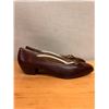 Image 2 : NEW Ferragamo Vara Leather Pump, Brown, Sz 10B (heel needs repair)