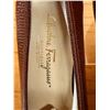 Image 8 : NEW Ferragamo Vara Leather Pump, Brown, Sz 10B (heel needs repair)