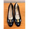 Image 6 : NEW Ferragamo Vara Bow Black Leather Pumps, Sz 10B   (heel needs repair)