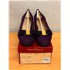 Image 1 : NEW Ferragamo Vara Suede Pumps, Plum, Sz 10C  (heel needs repair)