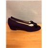Image 2 : NEW Ferragamo Vara Suede Pumps, Plum, Sz 10C  (heel needs repair)